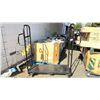 Image 1 : 5-WHEEL DUAL-HANDLED ROLLING CART 56" X 16" X 50"