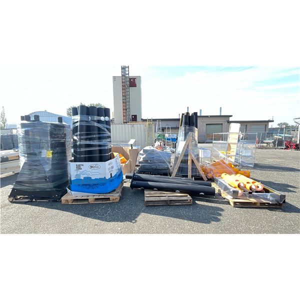 8 PALLETS OF TOPPLE BARRIER PARTS *MUST TAKE ALL*