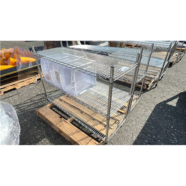 2 ULINE METRO STYLE RACKS 48" X 18" X 32"