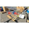 Image 2 : PALLET OF ASSORTED ITEMS INCLUDIUNG; ULINE METRO STYLE RACK 48" X 18" X 32", SAFETY CONES & SIGN