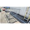Image 2 : 2 METAL TABLE FRAMES, METAL TABLE TOP & 16' LONG METAL BAR