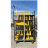 Image 1 : 6' 4" 4-WHEEL DUAL-HANDLED MULTI-LEVEL ROLLING RACK