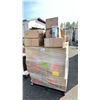 Image 1 : PALLET OF ASSORTED SHOES, 1/4" PURPLE RIBBON & PAINT BRUSHES