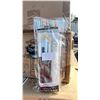 Image 2 : PALLET OF ASSORTED SHOES, 1/4" PURPLE RIBBON & PAINT BRUSHES