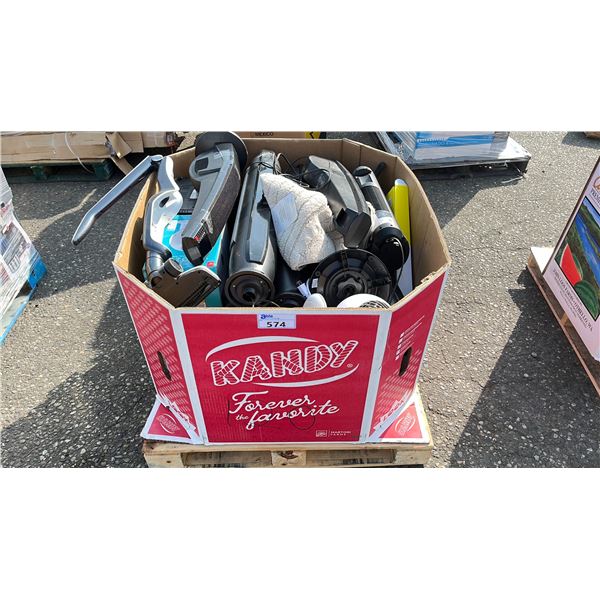 PALLET OF ASSORTED ITEMS INCLUDING; FANS, VACUUMS, AIR FRYER & MORE (UNKNOWN WORKING CONDITION, MAY