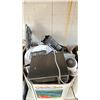 Image 2 : PALLET OF ASSORTED ITEMS INCLUDING; MICROWAVE, CEILING PANEL LIGHT, SHREDDER & MORE (UNKNOWN