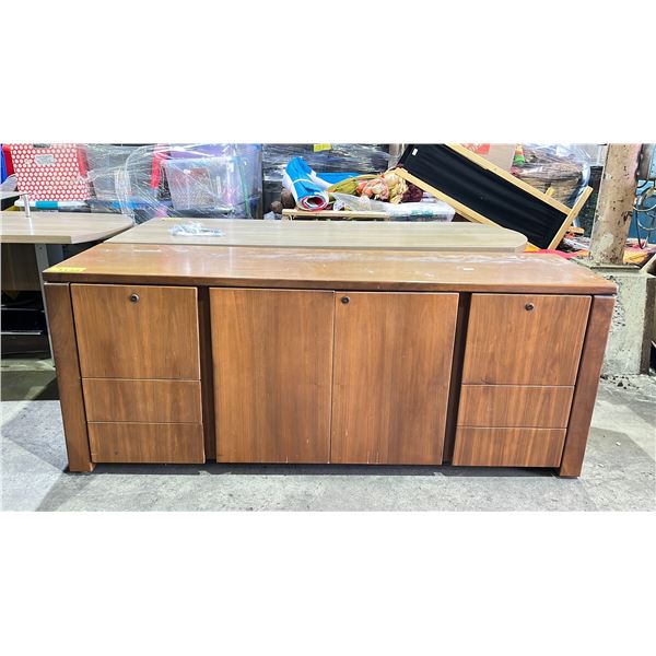 72" W X 20" D X 29" T (APPROX.) CREDENZA WITH 6 DRAWERS & 2 DOORS