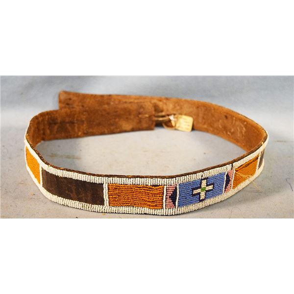 Nez Perce beaded belt, 36" long, circa 1890