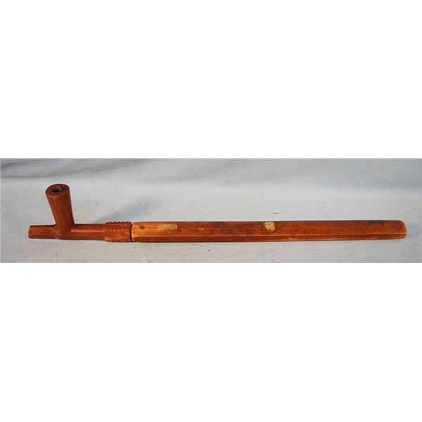 Native American catlinite pipe, 26" long