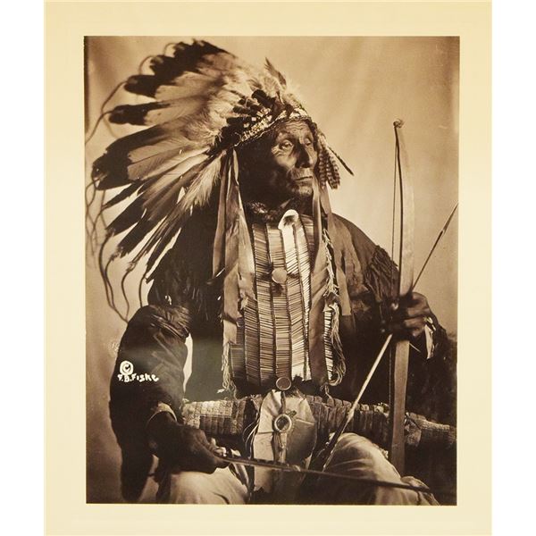 Fiske, F.B., photo print, Gray Hawk, 9" x 7.5", matted and framed