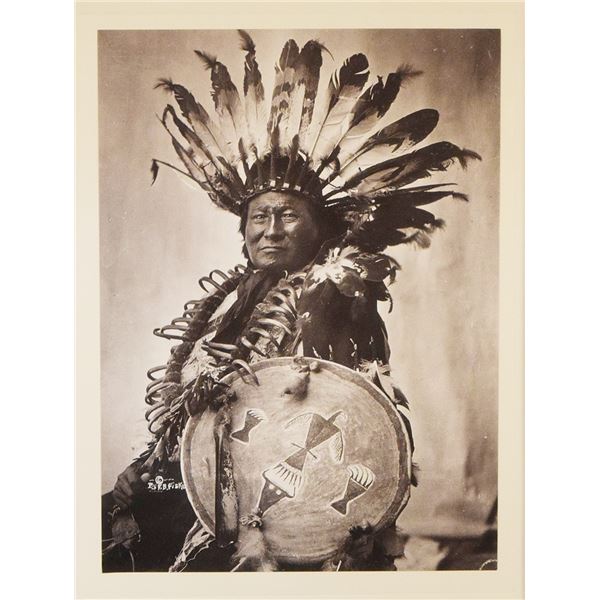 Fiske, F. B., photo print, Rain in the Face, 9" x 6.5", matted and framed