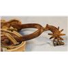 Image 3 : 2 pair of spurs: Buermann-style drop shank iron spurs with jingle bobs & Crockett -Rinalde chromed s