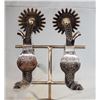Image 4 : 2 pair of spurs: Buermann-style drop shank iron spurs with jingle bobs & Crockett -Rinalde chromed s