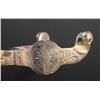 Image 9 : 2 pair of spurs: Buermann-style drop shank iron spurs with jingle bobs & Crockett -Rinalde chromed s