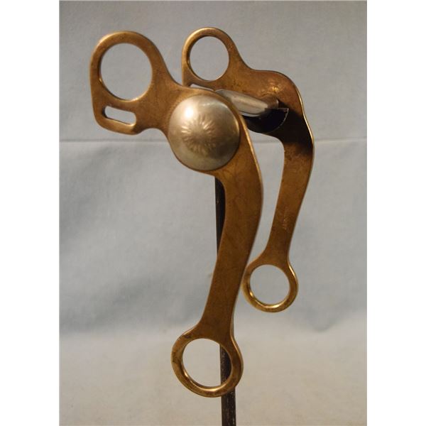 Crockett Hercules Bronze bit with silver dome on cheek pieces, carries mark which denotes made 1938 