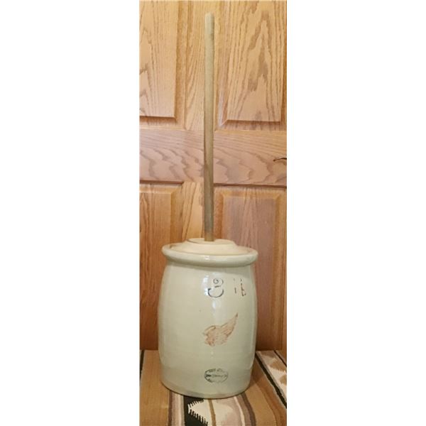 Red Wing 3 gallon churn with stomper, excellent condition
