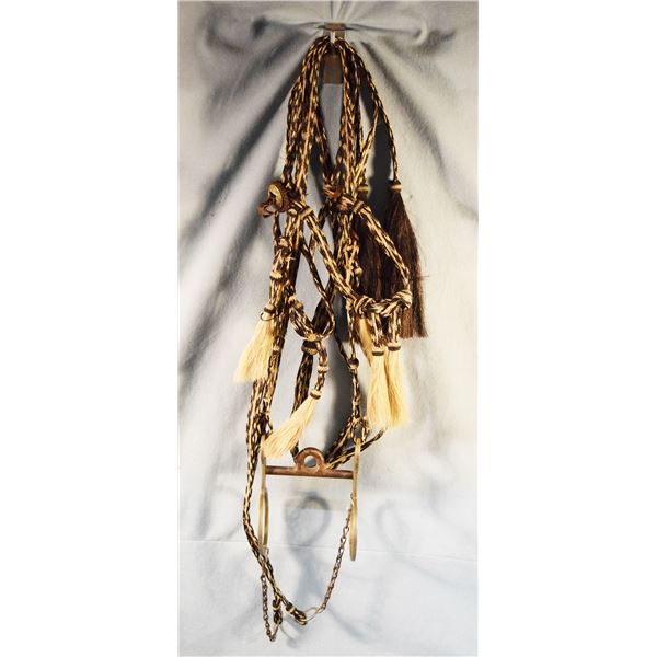 Canon City Prison horsehair braided bridle with original Canon City iron bit, mint condition