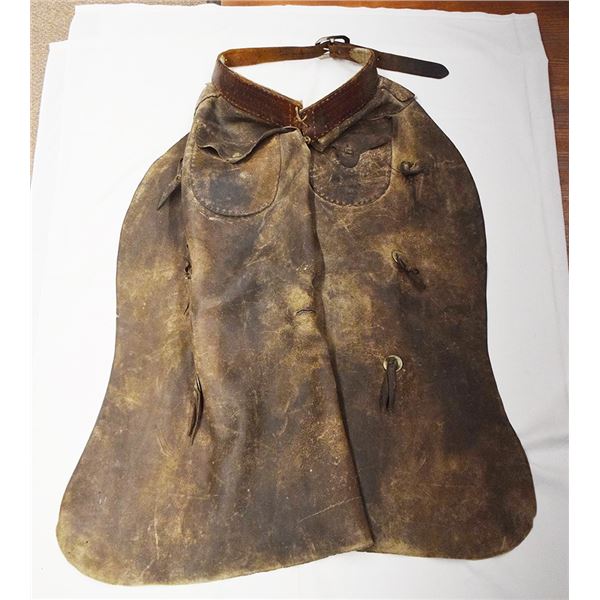 Very old bat wing chaps, outside pockets, nickel silver conchos, 30", nice