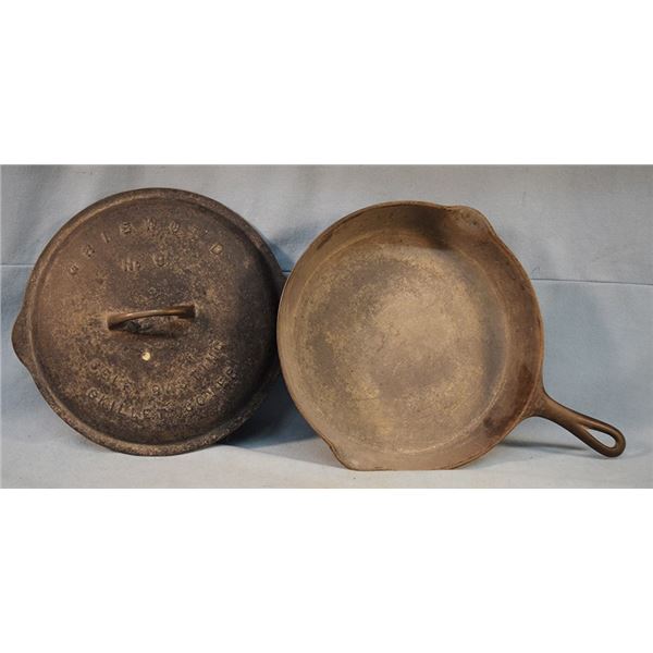 Griswold #9 skillet with self-basting lid