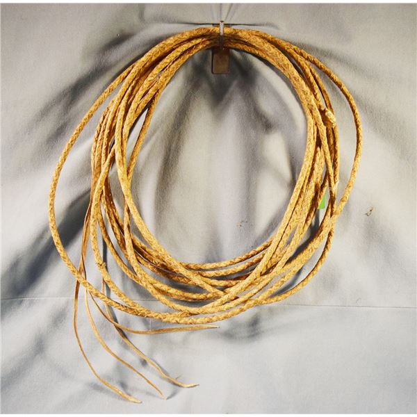 Rawhide braided lariat, approx 35'