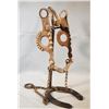 Image 1 : Fleming silver mounted bit, high port with roller, swivel cheek and rein chains