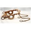 Image 4 : Fleming silver mounted bit, high port with roller, swivel cheek and rein chains