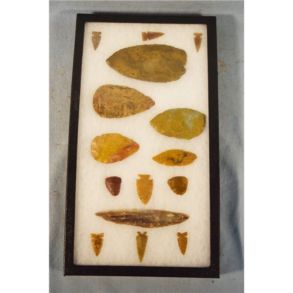 (2) Riker Cases: 16 knives and scrapers & 18 points found in Montana