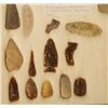 Image 13 : (2) Riker Cases: 10 trade beads, dentilium shells, pottery pieces & 38 buttons, clam shells, copper 