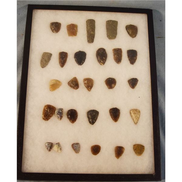 (2) Riker Cases: 28 scrapers & 13 bone tools