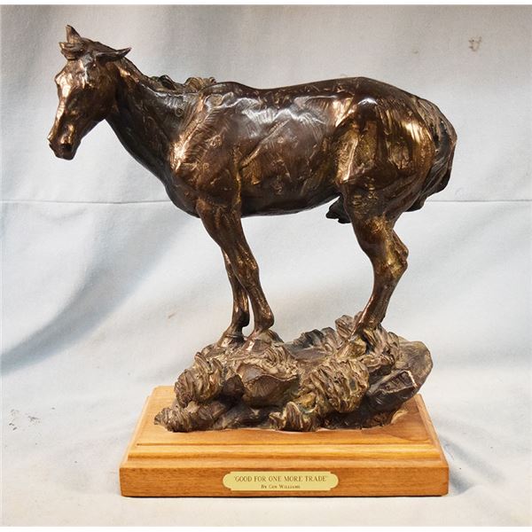 Williams, Con, bronze, Good For One More Trade, #22/25, 15" x 12" x 6", wood base