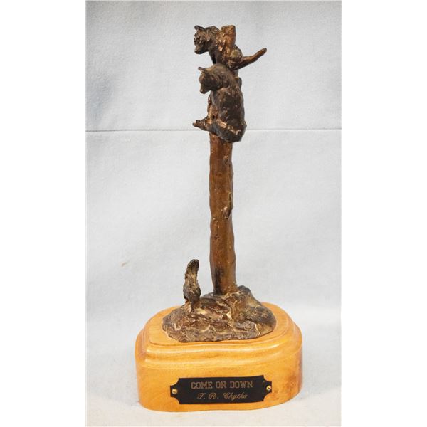 Chytka, Tony, bronze, Come On Down, #20/20, 1983, 11" x 5.5" x 4", wood base