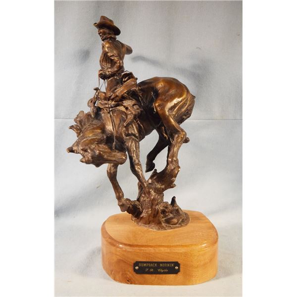 Chytka, Tony, bronze, Hump Back Morning, #106/250, 1993, 14.5" x 9" x 9", wood base