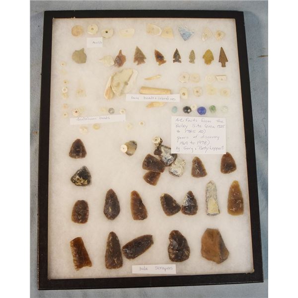 Riker Case: 83 +/- awls, bones, dentalium beads, etc