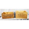 Image 1 : 2 pcs: Mt Diablo Fruit Farm crate, 9" x 19.25" x 12.5" & Hercules Powder crate, 10.5" x 18.5" x 14.5