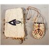 Image 1 : 2 pcs: N. Plains small beaded bag, 4.5" x 3" & beaded hip pouch 9" x 5"