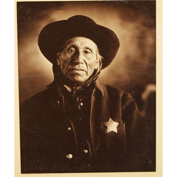(2) F.B. Fiske matted photo prints, Joe No Heart, 9" x 7", #199/300 and One Bull, 9" x 7", #199/300
