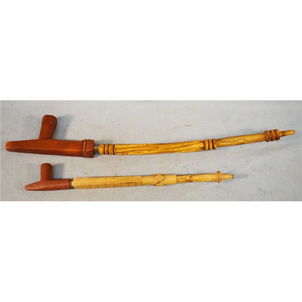(2) Peace pipes, catlinite