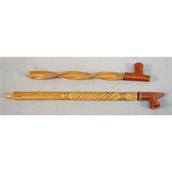 (2) Peace pipes, catlinite