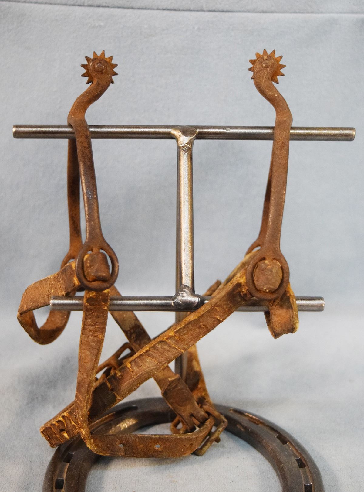 Vintage light riding spur, small rowel, circa 1890's
