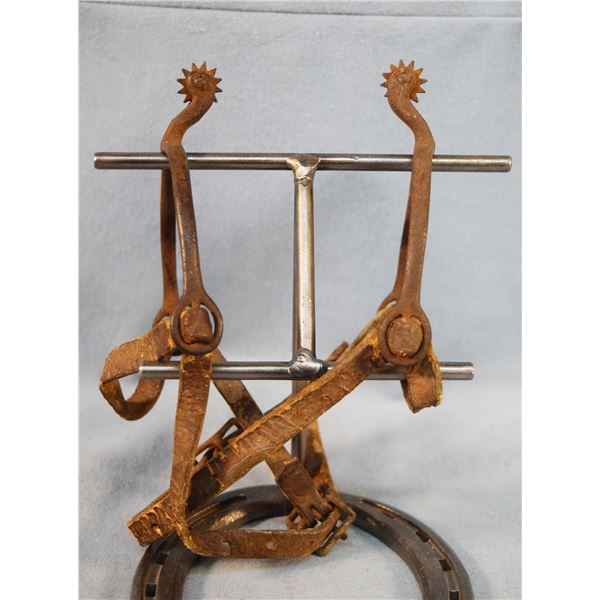 Vintage light riding spur, small rowel, circa 1890's