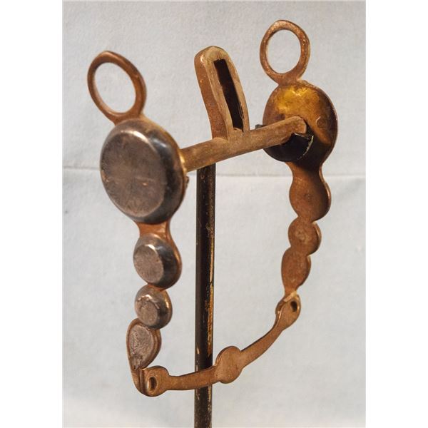 (2) silver mounted bar bits