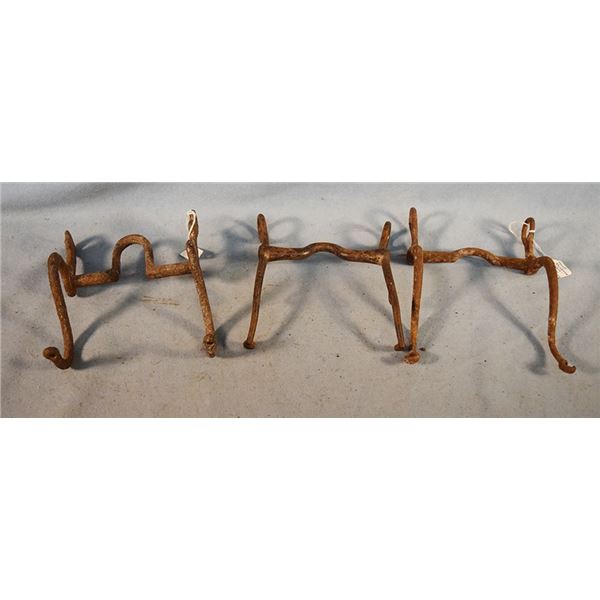 (3) Iron bridle bits found at Fort Berthold site in ND, one is believed to be by Grimsley, circa 184