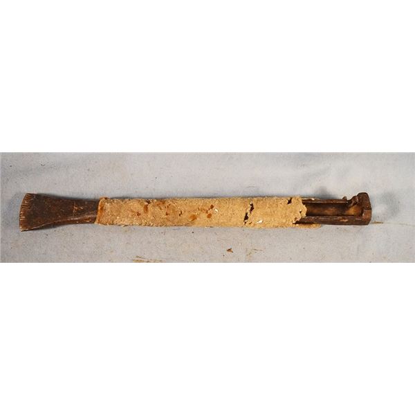 2 pcs: Native American pipe /tomahawk and Scraper made from gun barrel