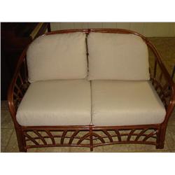 Rattan Loveseat w/Cushions