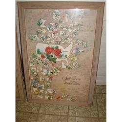 Framed "State Flowers of the US" Print