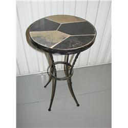 Slate Top Metal Frame Table