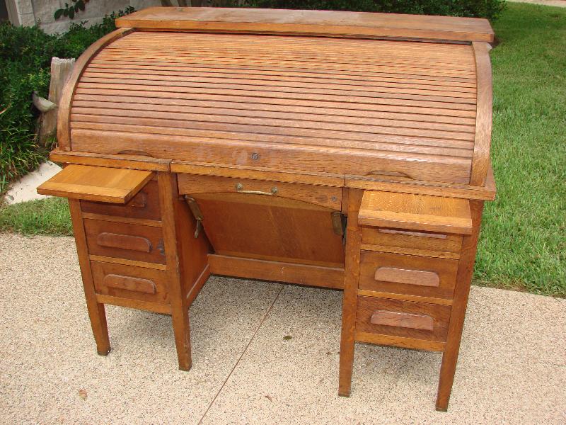 Old Oak Roll Top Desk