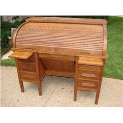 Old Oak Roll Top Desk