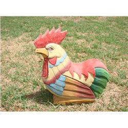 Colorful Wood Rooster