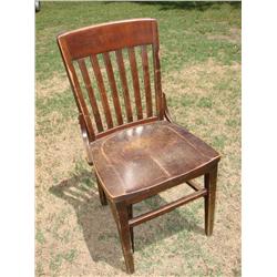 Federal Reserve Bank Old Slat Back Chair